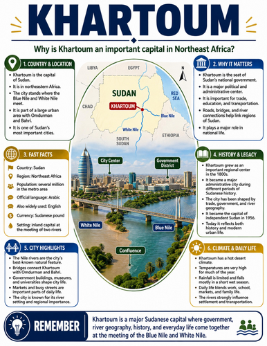 Khartoum I Educational Poster I Classroom Decor