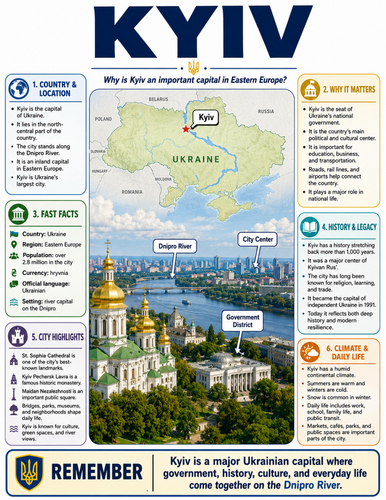 Kyiv I Educational Poster I Classroom Decor