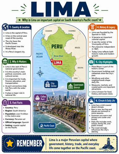 Lima I Educational Poster I Classroom Decor