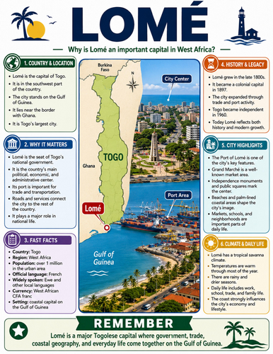 Lomé I Educational Poster I Classroom Decor