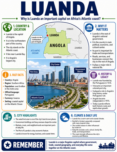 Luanda I Educational Poster I Classroom Decor