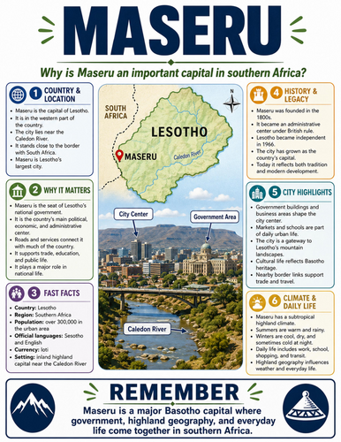 Maseru I Educational Poster I Classroom Decor
