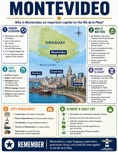 Montevideo I Educational Poster I Classroom Decor