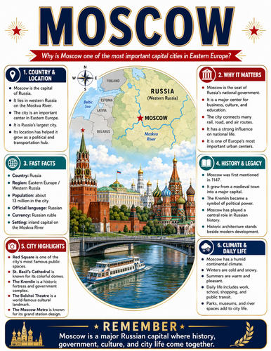 Moscow I Educational Poster I Classroom Decor