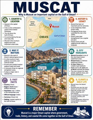 Muscat I Educational Poster I Classroom Decor