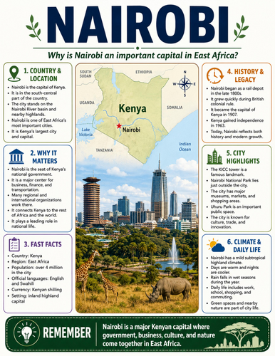Nairobi I Educational Poster I Classroom Decor