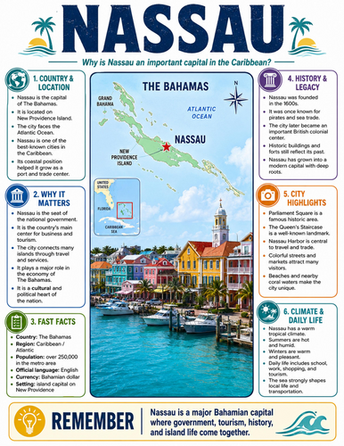 Nassau I Educational Poster I Classroom Decor