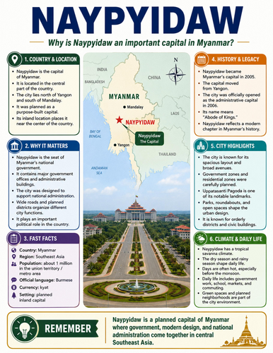 Naypyidaw I Educational Poster I Classroom Decor