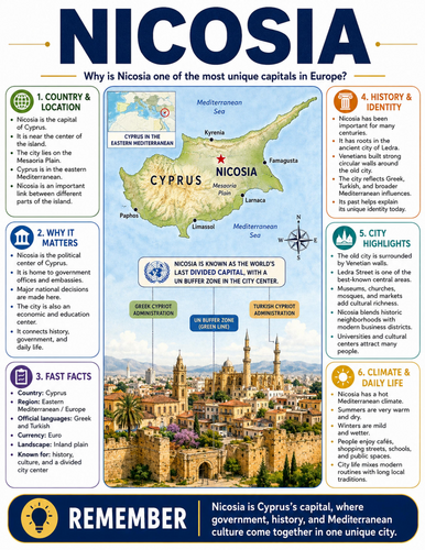 Nicosia I Educational Poster I Classroom Decor