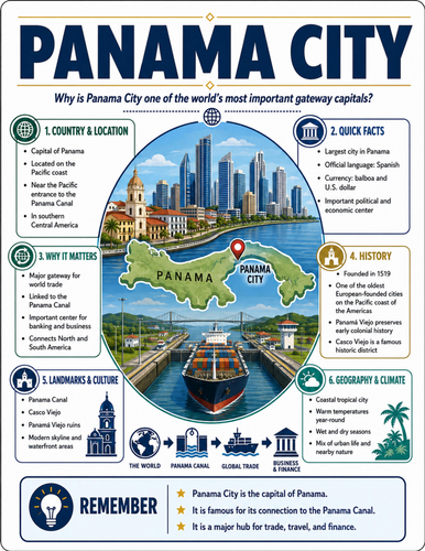 Panama City I Educational Poster I Classroom Decor