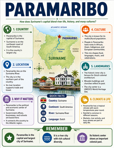 Paramaribo I Educational Poster I Classroom Decor