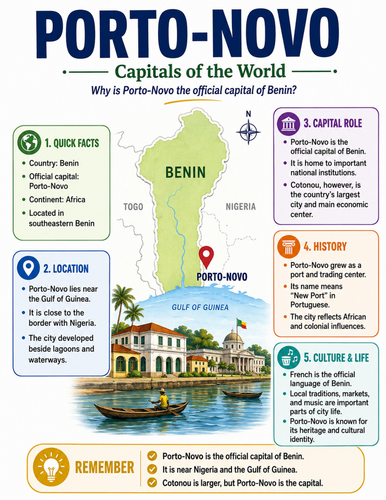 Porto-Novo I Educational Poster I Classroom Decor