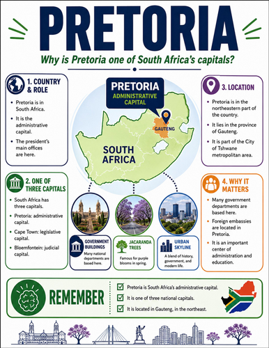 Pretoria I Educational Poster I Classroom Decor