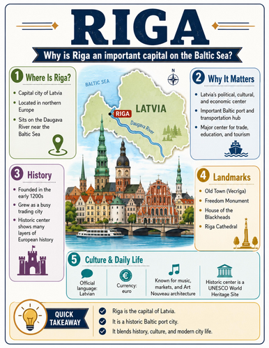 Riga I Educational Poster I Classroom Decor