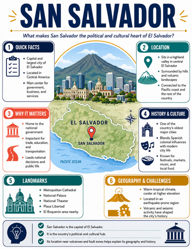 San Salvador I Educational Poster I Classroom Decor