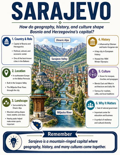 Sarajevo I Educational Poster I Classroom Decor