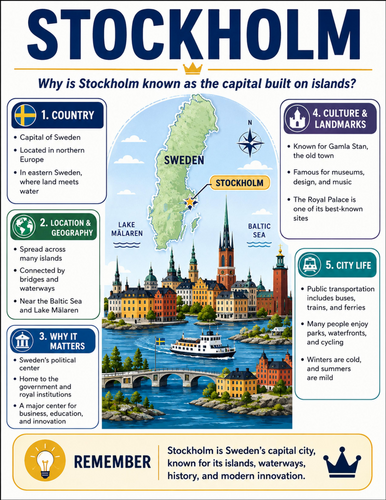 Stockholm I Educational Poster I Classroom Decor