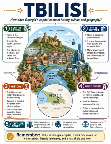Tbilisi I Educational Poster I Classroom Decor