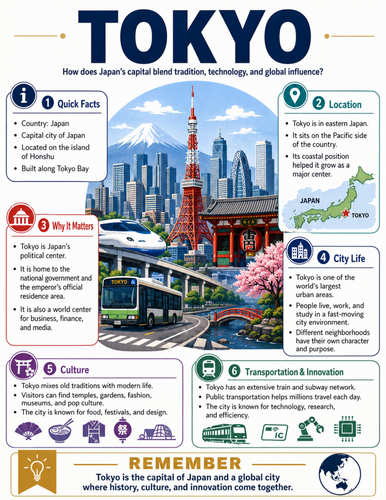 Tokyo I Educational Poster I Classroom Decor