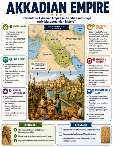 Akkadian Empire I Educational Poster I Classroom Decor