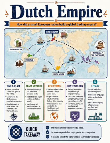 Dutch Empire I Educational Poster I Classroom Decor
