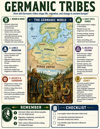 Germanic Tribes I Educational Poster I Classroom Decor