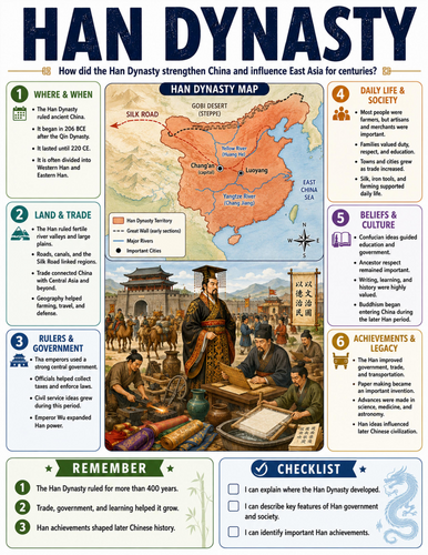 Han dynasty I Educational Poster I Classroom Decor