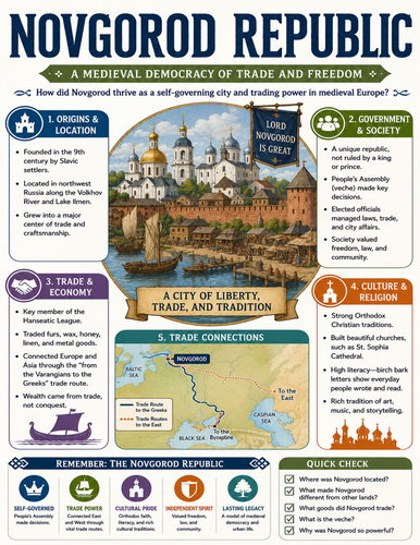 Novgorod Republic I Educational Poster I Classroom Decor