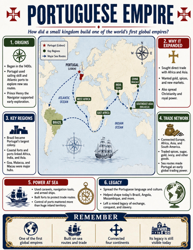 Portuguese Empire I Educational Poster I Classroom Decor