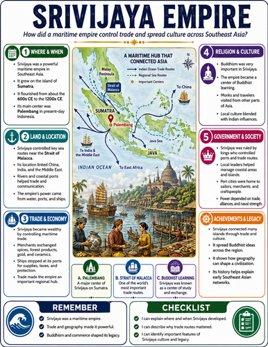 Srivijaya Empire I Educational Poster I Classroom Decor