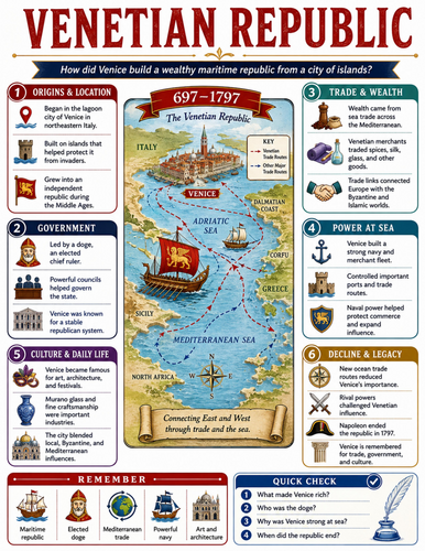 Venetian Republic I Educational Poster I Classroom Decor