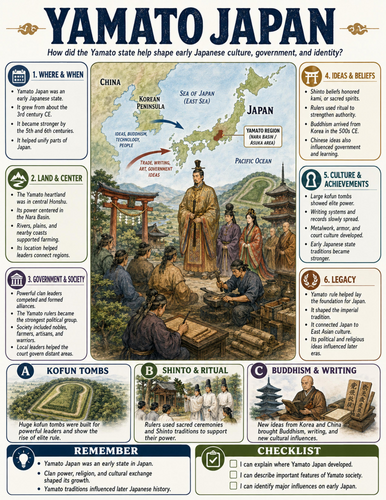 Yamato Japan I Educational Poster I Classroom Decor
