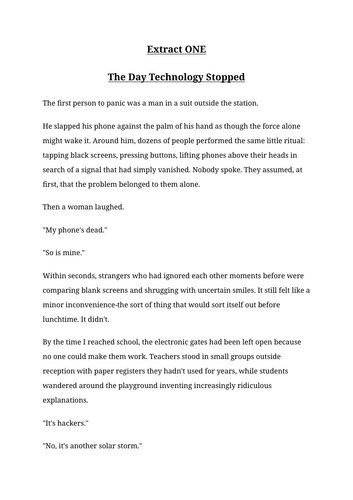 AQA Exemplar Answers - June 2025 English Paper 1 Creative Writing