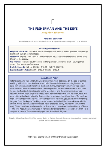 The Fisherman and the Keys | St Peter Classroom Play | Bible Character Drama
