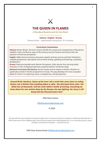 The Queen in Flames | Boudicca and the Iceni Revolt Classroom Play |