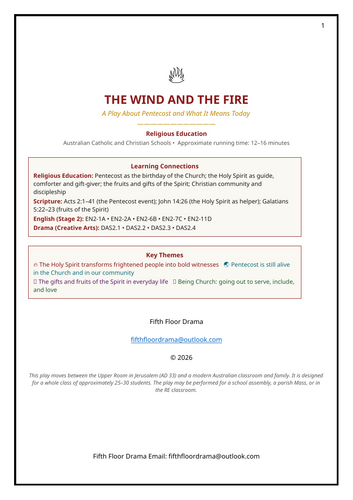 The Wind and Fire – A play about Pentecost