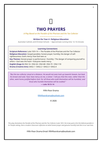 Two Prayers | Pharisee and Tax Collector Classroom Play
