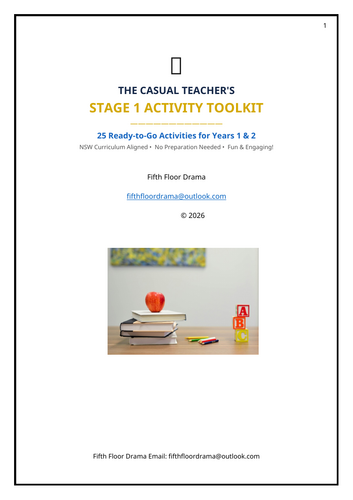 Year 1 & Year 2 Casual Teacher Toolkit | No Prep Emergency Lessons | Primary