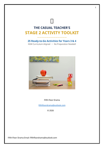 Year 3 & Year 4 Casual Teacher Toolkit | No Prep Emergency Lessons | Primary