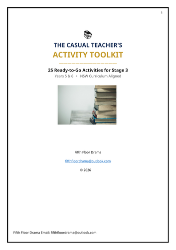 Year 5 & Year 6 Casual Teacher Toolkit | No Prep Emergency Lessons | Primary