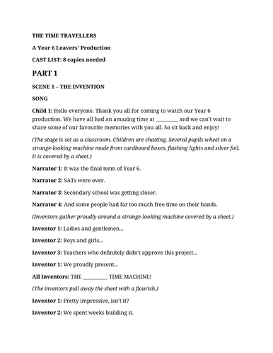 Year 6 Production - Back to the future