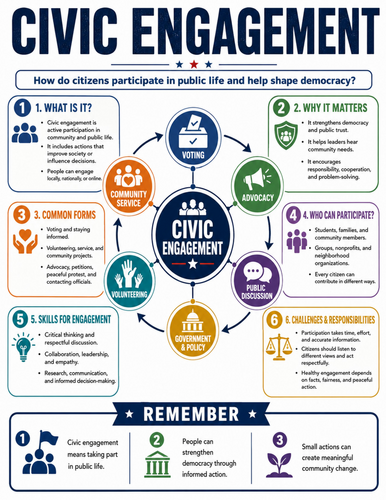 Civic Engagement I Educational Poster