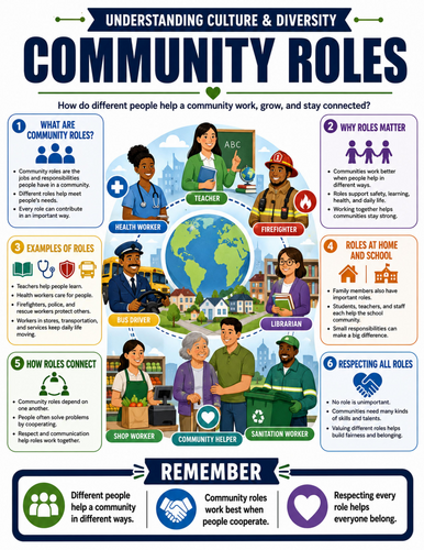 Community Roles I Educational Poster