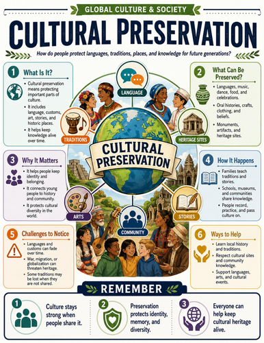 Cultural Preservation I Educational Poster