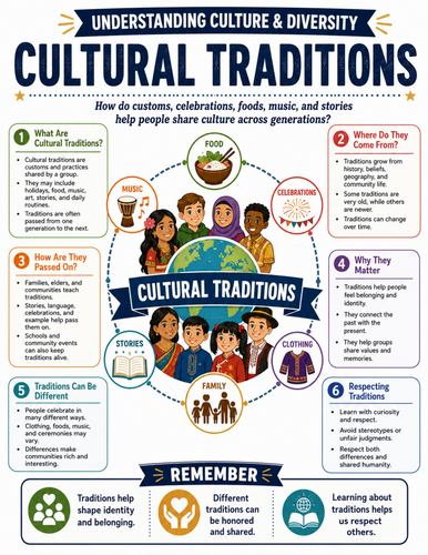 Cultural Traditions I Educational Poster
