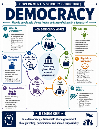 Democracy I Educational Poster