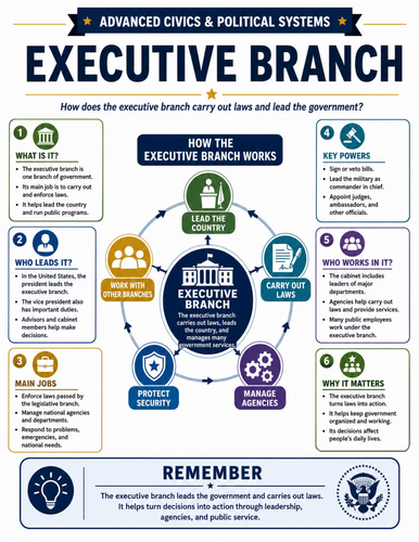 Executive Branch I Educational Poster