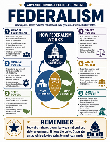 Federalism I Educational Poster