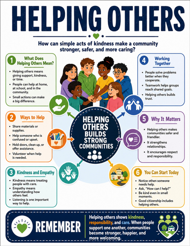 Helping Others I Educational Poster