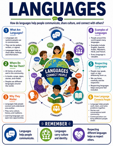 Languages I Educational Poster